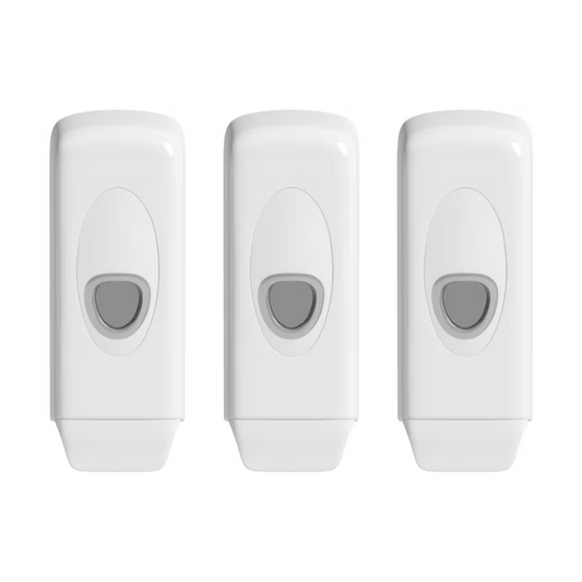 Wall Mounted Soap Dispenser x3 Units - Commercial Bathroom Refillable Dispensers